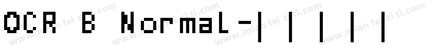 OCR B Normal字体转换